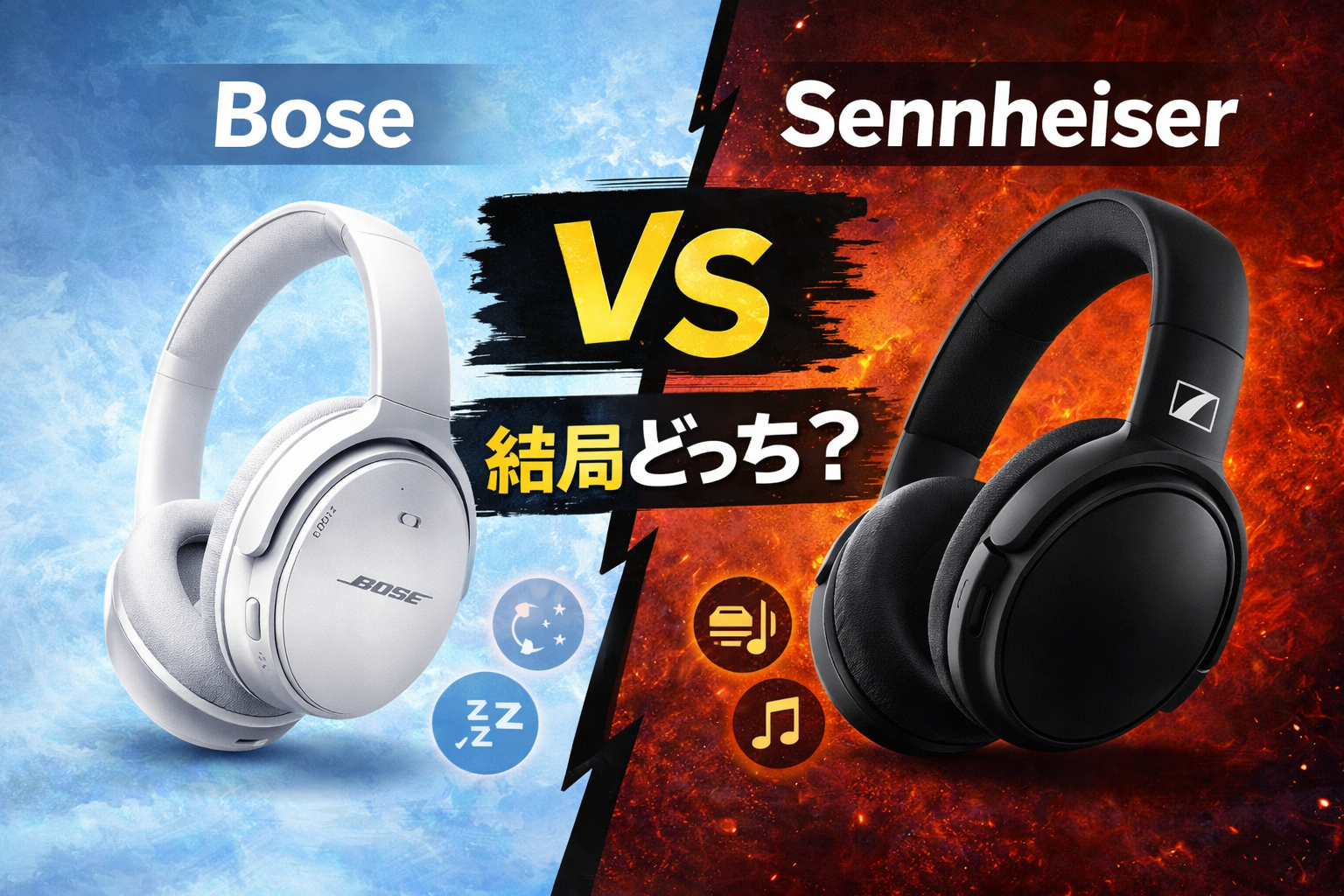 Boseとゼンハイザー（Sennheiser）結局買うならどっち？音質・ノイキャンを徹底比較