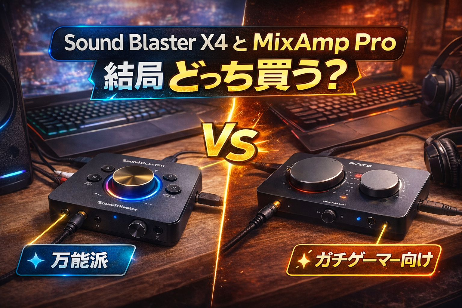 Sound Blaster X4 と MixAmp Pro、結局どっち買う?